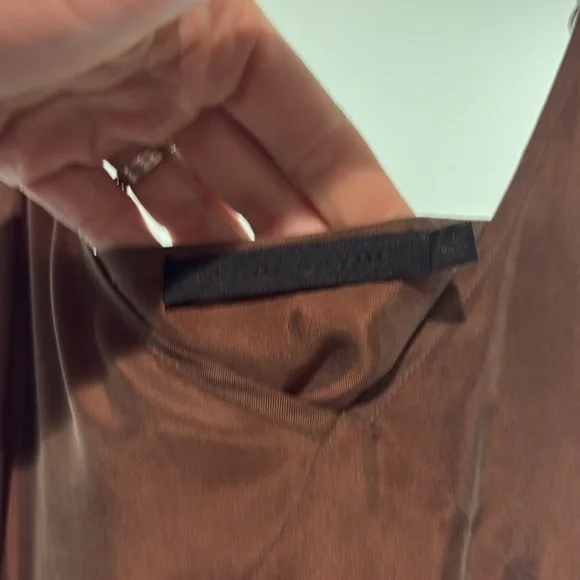 SOLD EUC Jenni Kayne Rip Slip Dress Sz L in limited edition brown - Picture 3 of 6